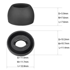6 tapones de silicona para los oídos para TWS Samsung Galaxy Buds Pro, negro grande, negro mediano, negro pequeño, gris grande, gris mediano, gris pequeño, morado grande, morado mediano, morado pequeño