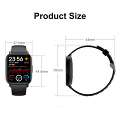 QS16Pro 1.69-Inch Health Monitoring Waterproof Smart Watch, Supports Body Temperature Detection