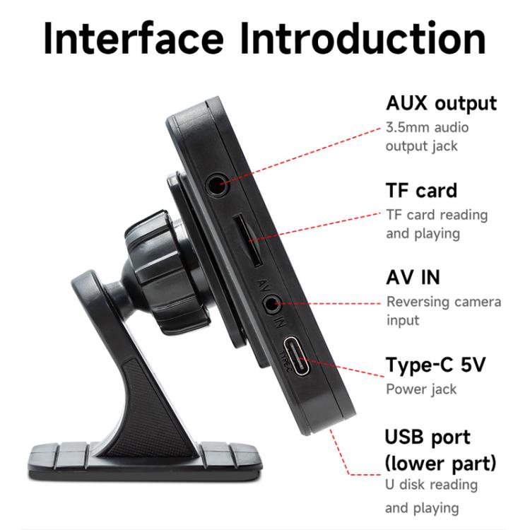 CarPlay/Android Auto Wireless Screen Projection Portable MP5 CarPlay/Android Auto Wireless Screen Projection Portable MP5