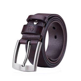 BULL CAPTAIN 01 Pin Buckle Thickened Cowhide Wear-Resistant Belt, Length: