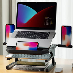 Double Layer Foldable Lift Laptop Stand Aluminum Computer Heightening Bracket