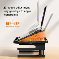 Double Layer Foldable Lift Laptop Stand Aluminum Computer Heightening Bracket