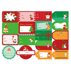 1set 72pcs/set  Christmas Stickers Gift Bag Packaging Box Closure Stickers
