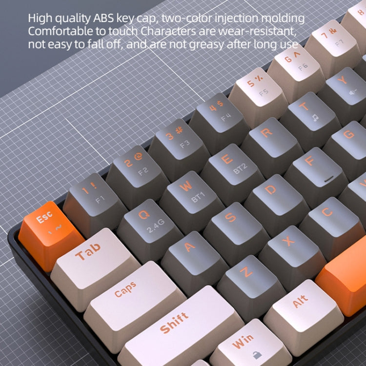 ZIYOU LANG K68 68 Keys Bluetooth Wireless Dual Model Mechanical Keyboard, Style: ZIYOU LANG K68 68 Keys Bluetooth Wireless Dual Model Mechanical Keyboard, Style: