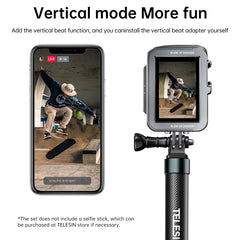 Estuche con marco de aleación de aluminio TELESIN para GoPro Hero11 Black / HERO10 Black / HERO9 Black, Especificaciones: modelos regulares, juego de disparo vertical