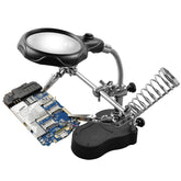 16126-A 3.5X/12X LED Light Stand Type Watch Repair Magnifier With Auxiliary Clip, 16126-A