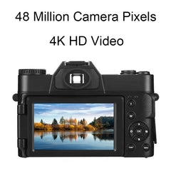 Cámara digital retro plegable con pantalla R10 4K HD de 48 MP, R10