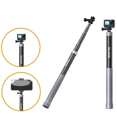 TELESIN 1,2 m Carbon Fiber Monopod Selfie Stick mit 1/4 Schraube für Action Kameras, 1,2 m