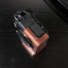 For FUJIFILM X-T5 Camera Cowhide Bag Anti-scratch Protective Case Base Cover