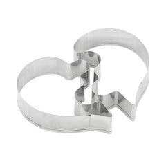 Left Heart+Right Heart Love Puzzle Biscuit Mold