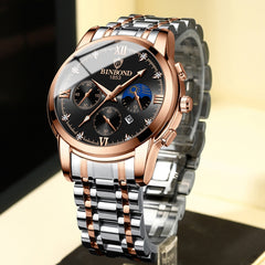 BINBOND B3591 30m Waterproof Luminous Calendar Men Watch