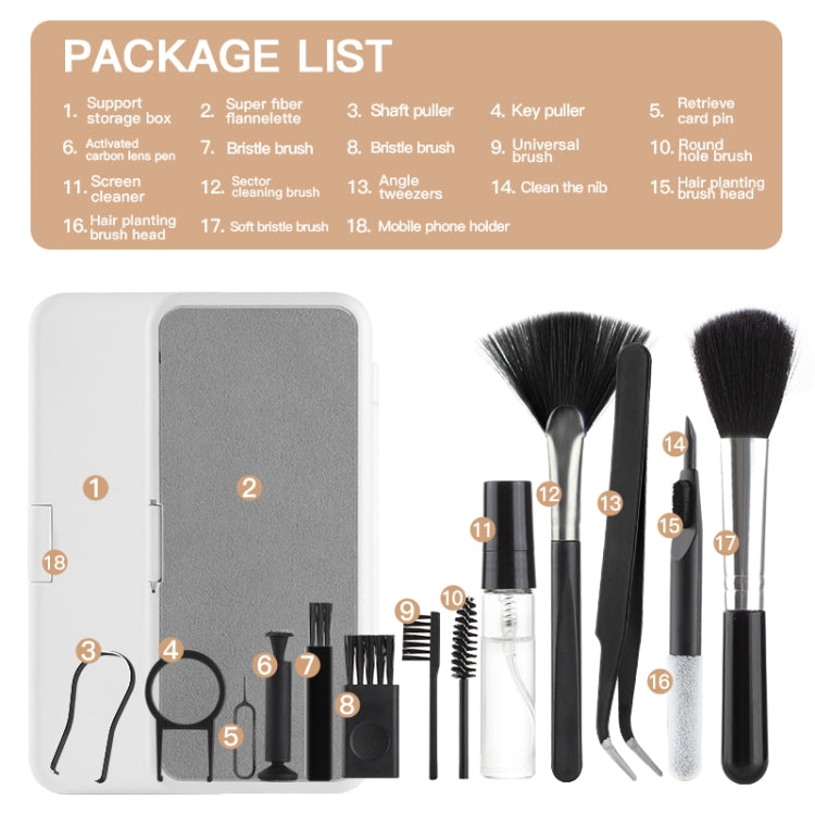 Q10 18 in1 Computer Keyboard Cleaner Brush Kit Earphone Cleaning Pen Keycap Puller, Q10 Q10 18 in1 Computer Keyboard Cleaner Brush Kit Earphone Cleaning Pen Keycap Puller, Q10