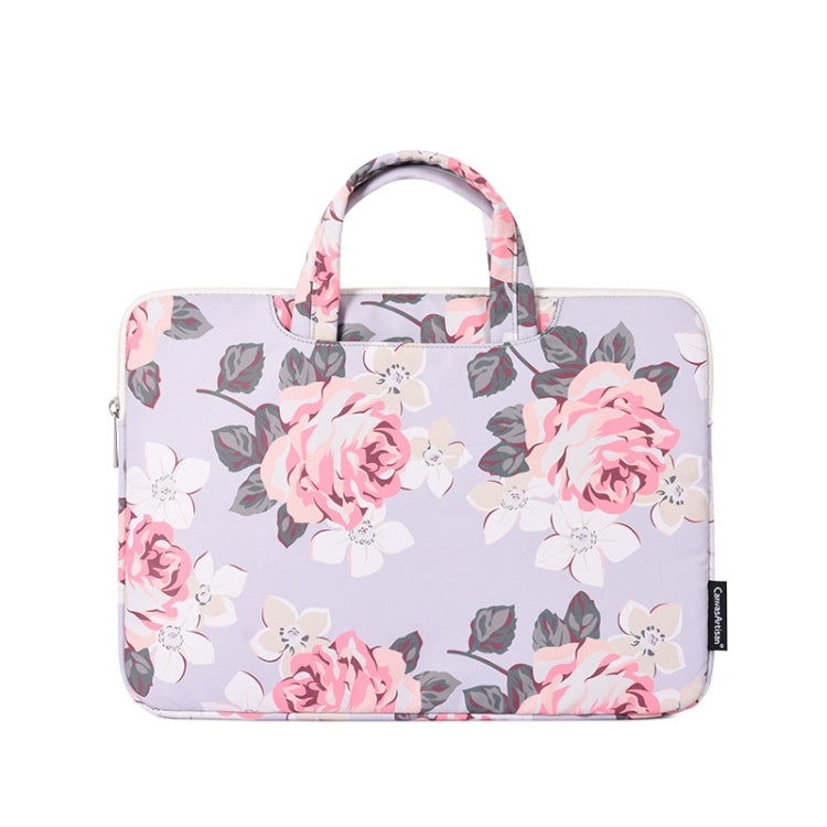 H40-B01 White Rose Pattern Laptop Case Bag Computer Liner Bag With Handle, 12 Inch, 13 Inch, 14 Inch, 15 Inch H40-B01 White Rose Pattern Laptop Case Bag Computer Liner Bag With Handle, 12 Inch, 13 Inch, 14 Inch, 15 Inch