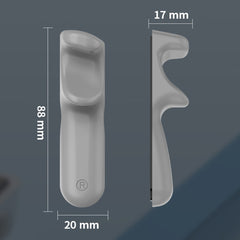 Soporte para tableta con mango de silicona, soporte auxiliar para tableta portátil para juegos de PC, (gris)