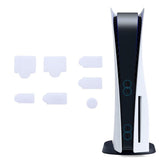 For PS5 2sets 7pcs/Set Dust Plug Silicone Dust Protector Anti-Dust Cover, White, Red, Blue, Black