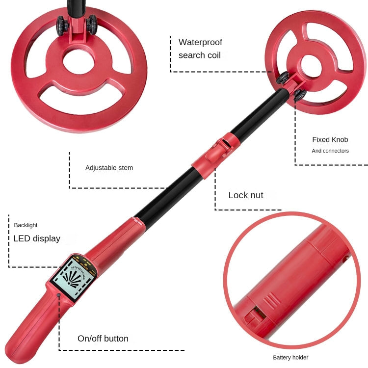 Goint MD3006 Metal Detector Outdoor Treasure Hunter Toys Children Science Detector, MD3006 (Red), MD3006 (Light Green) Goint MD3006 Metal Detector Outdoor Treasure Hunter Toys Children Science Detector, MD3006 (Red), MD3006 (Light Green)