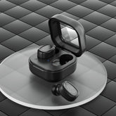 Auriculares estéreo inalámbricos Bluetooth con compartimento de carga, estilo: BY17 negro, BY17 blanco, BY18 con pantalla digital negra, BY18 con pantalla digital blanca