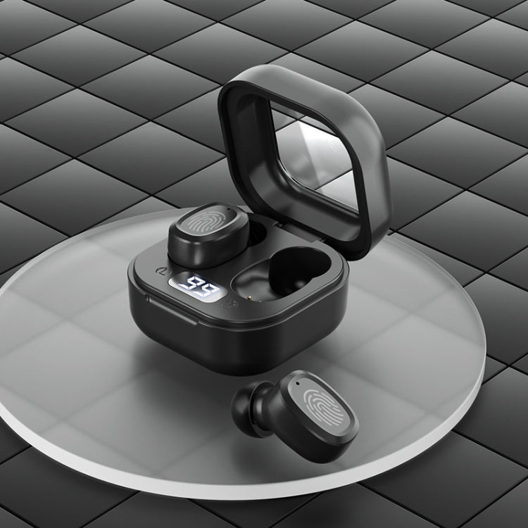 Auriculares estéreo inalámbricos Bluetooth con compartimento de carga, estilo: BY17 negro, BY17 blanco, BY18 con pantalla digital negra, BY18 con pantalla digital blanca Auriculares estéreo inalámbricos Bluetooth con compartimento de carga, estilo: BY17 negro, BY17 blanco, BY18 con pantalla digital negra, BY18 con pantalla digital blanca