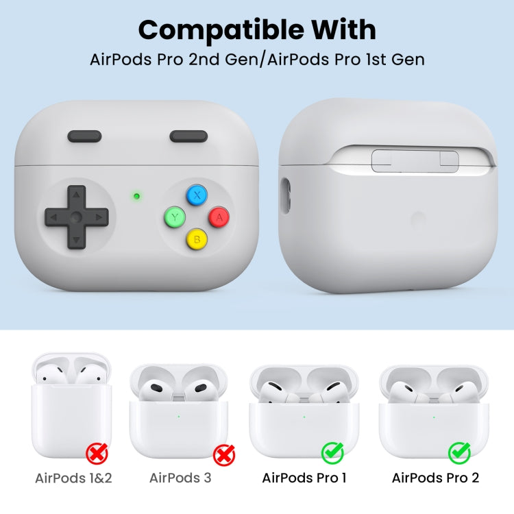 Funda protectora de silicona dividida para auriculares AirPods Pro 2 AhaStyle DD04 con dibujos animados, DD04 (azul), DD04 (verde), DD04 (blanco) Funda protectora de silicona dividida para auriculares AirPods Pro 2 AhaStyle DD04 con dibujos animados, DD04 (azul), DD04 (verde), DD04 (blanco)