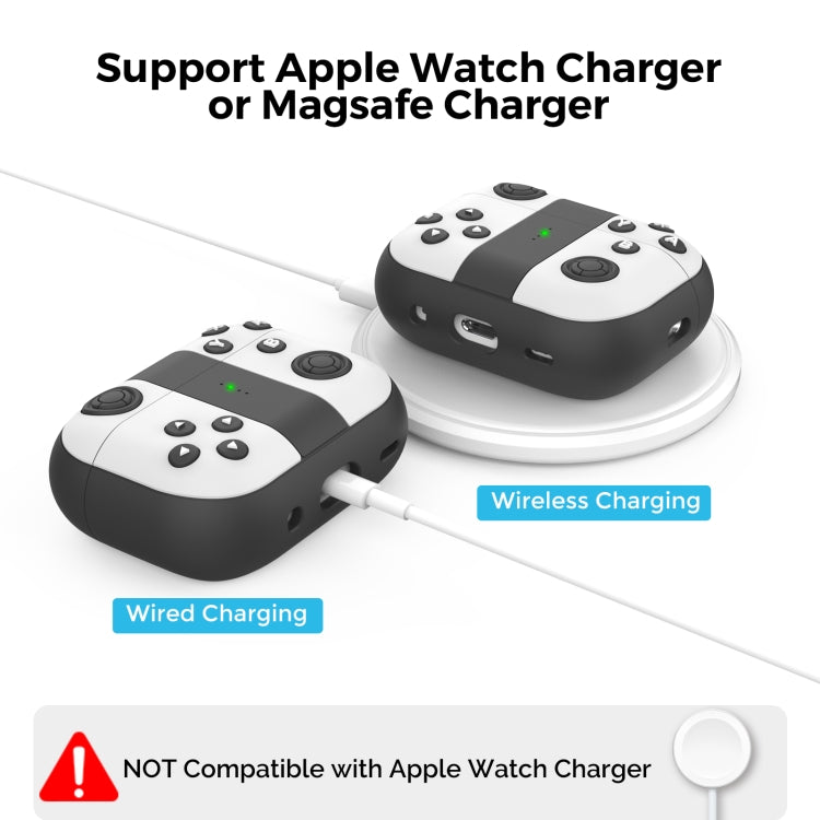 Para AirPods Pro 2 AhaStyle PT-JY08 Funda protectora de silicona dividida con dibujos animados para auriculares, JY08 (blanco y negro), JY08 (azul y rojo) Para AirPods Pro 2 AhaStyle PT-JY08 Funda protectora de silicona dividida con dibujos animados para auriculares, JY08 (blanco y negro), JY08 (azul y rojo)