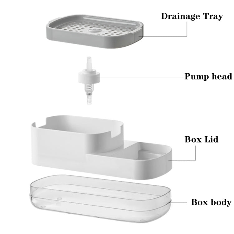 Soap Dispenser Bottle Automatic Liquid Soap Dispenser Kitchen Sponge Brush Storage Box, Soap Dispenser White, Soap Dispenser Black Soap Dispenser Bottle Automatic Liquid Soap Dispenser Kitchen Sponge Brush Storage Box, Soap Dispenser White, Soap Dispenser Black