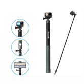 TELESIN 3M Carbon Fiber Selfie Stick Monopod With 1/4 Screw For Action Camera, 3m