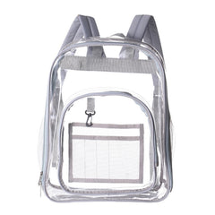 PVC Transparent Waterproof Backpack Student School Bag