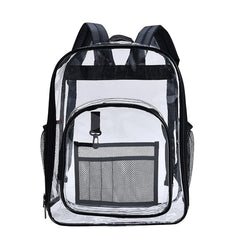 PVC Transparent Waterproof Backpack Student School Bag