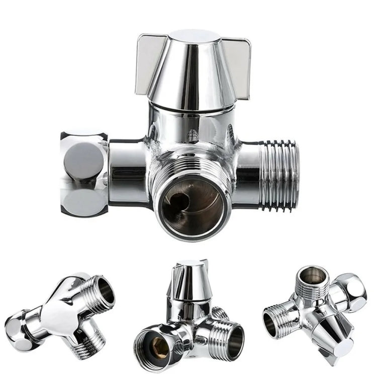 Double Handle Brass 3 Way Shower Arm Diverter Valve Hand Held Showerhead Shower Splitter Double Handle Brass 3 Way Shower Arm Diverter Valve Hand Held Showerhead Shower Splitter