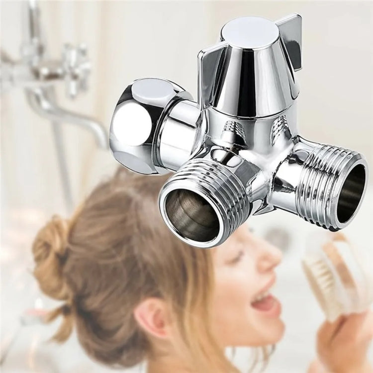 Double Handle Brass 3 Way Shower Arm Diverter Valve Hand Held Showerhead Shower Splitter Double Handle Brass 3 Way Shower Arm Diverter Valve Hand Held Showerhead Shower Splitter
