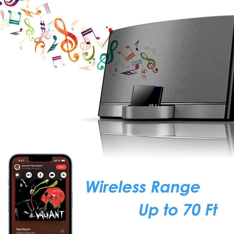 Adaptador receptor de audio Bluetooth 5.1 de 30 pines I-WAVE, Bluetooth 5.1 Adaptador receptor de audio Bluetooth 5.1 de 30 pines I-WAVE, Bluetooth 5.1