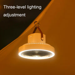 ZK-01 7 Inch Outdoor Camping LED Light Tripod Fan Portable Multifunctional Power Bank Hanging Fan
