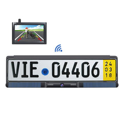 Solar Integrated License Plate Frame Vehicle Camera Wireless Reversing Display, RC03