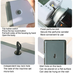 Anti-Corrosion Stainless Steel Panel LCD Digital Display Intelligent Automatic Fragrance Sprayer, LCD (Black Titanium), LCD (Titanium Gold), LCD (Brushed)