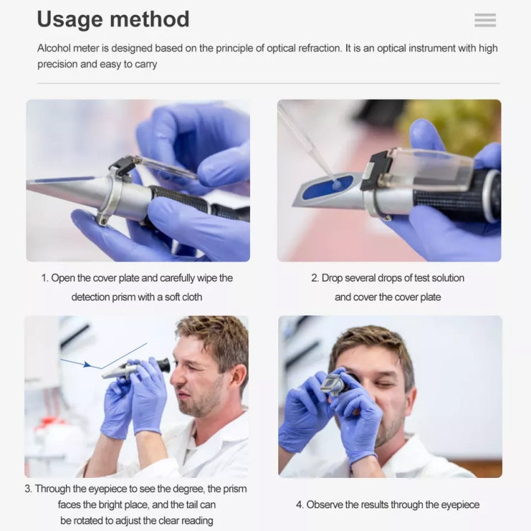 Handheld Refractometer Fruit Sugar Meter Brix Tester 0-32 Measuring Range, RF001BX With Plastic box Handheld Refractometer Fruit Sugar Meter Brix Tester 0-32 Measuring Range, RF001BX With Plastic box