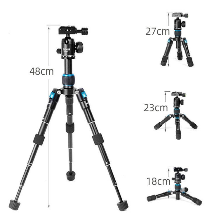 BEXIN V30 Adjustable Aluminum Alloy Desktop Camera Tripod Mini Portable Folding Live Tripod BEXIN V30 Adjustable Aluminum Alloy Desktop Camera Tripod Mini Portable Folding Live Tripod