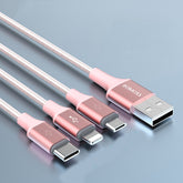 ROMOSS CB25 3 In 1 3.5A 8 Pin + Micro USB + Type C/USB-C Cable