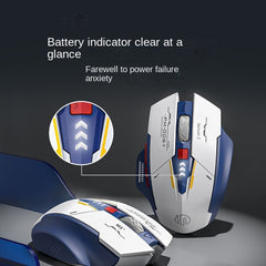 Inphic F9 Mecha Kabellose Maus Aufladen Bürospielmaus, F9 Mecha