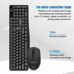 K-Snake WK800 Wireless 2.4G Keyboard Mouse Set Tabletop Computer Notebook Business Office House Use