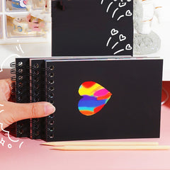 Hand Painted Scratch Paper Colorful Coil Scratchbook With Pen, Haruita Huahua, Peach Juice, Interstellar Travel, Millet