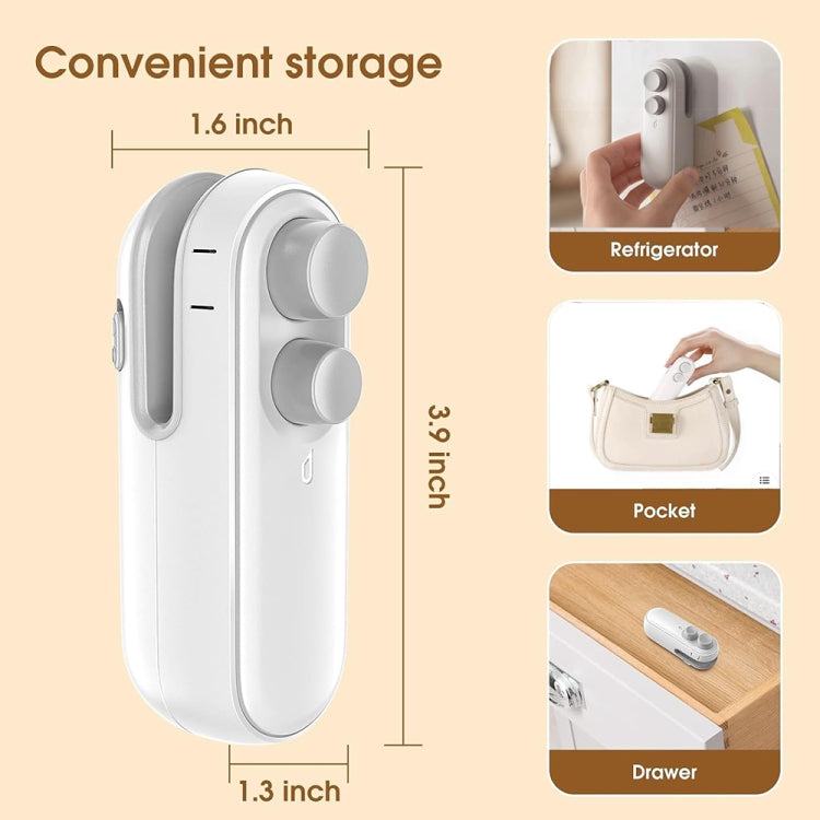 Small 2-in-1 Rechargeable Magnetic Snack Sealer Household Mini Sealing Machine Small 2-in-1 Rechargeable Magnetic Snack Sealer Household Mini Sealing Machine