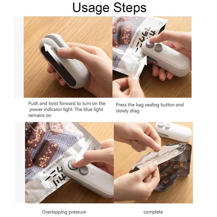 Small 2-in-1 Rechargeable Magnetic Snack Sealer Household Mini Sealing Machine Small 2-in-1 Rechargeable Magnetic Snack Sealer Household Mini Sealing Machine