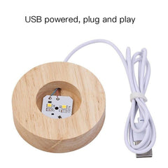 6cm With Warm Light Base 3D Laser Engraved Crystal Ball Night Light USB Glowing Glass Ball