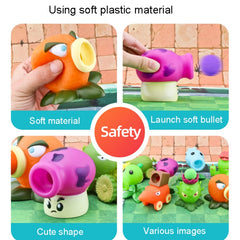 5pcs /Pack Genuine Plant VS Zombie Toy Set Children Cartoon Anime Doll, 686-1 Ice Shooter+Iron Barrel Zombie, 686-1 Pea Shooter+Barricades Zombie, 686-1 Big Spray Mushroom+Iron Barrel Zombie, 686-1 Cactus+Barricades Zombie
