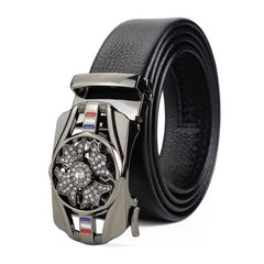 Dandali Scratch-Resistant Wrapped Edge Automatic Buckle Belt Mens Casual Waistbone Belt