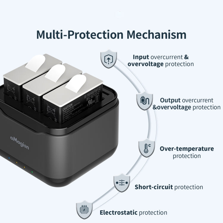 AMagisn Battery Charger Charging Seat For GoPro HERO12 Black /11 Black /10 Black /9 Black AMagisn Battery Charger Charging Seat For GoPro HERO12 Black /11 Black /10 Black /9 Black
