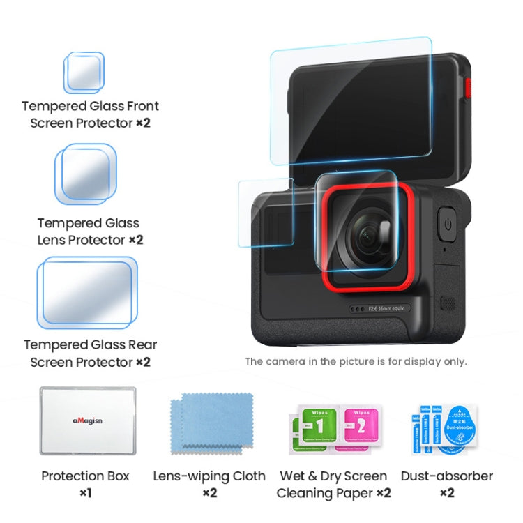 For Insta360 ACE aMagisn Tempered Film Protective Stickers Sports Camera Accessories For Insta360 ACE aMagisn Tempered Film Protective Stickers Sports Camera Accessories
