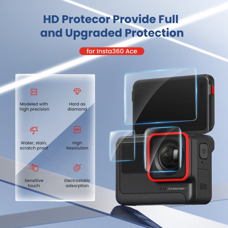 For Insta360 ACE aMagisn Tempered Film Protective Stickers Sports Camera Accessories For Insta360 ACE aMagisn Tempered Film Protective Stickers Sports Camera Accessories