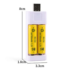 Directly Inserted 2 Slots USB AA / AAA Rechargeable Battery Charger, USB 2 Slots