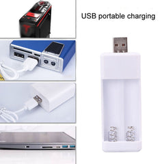 Directly Inserted 2 Slots USB AA / AAA Rechargeable Battery Charger, USB 2 Slots
